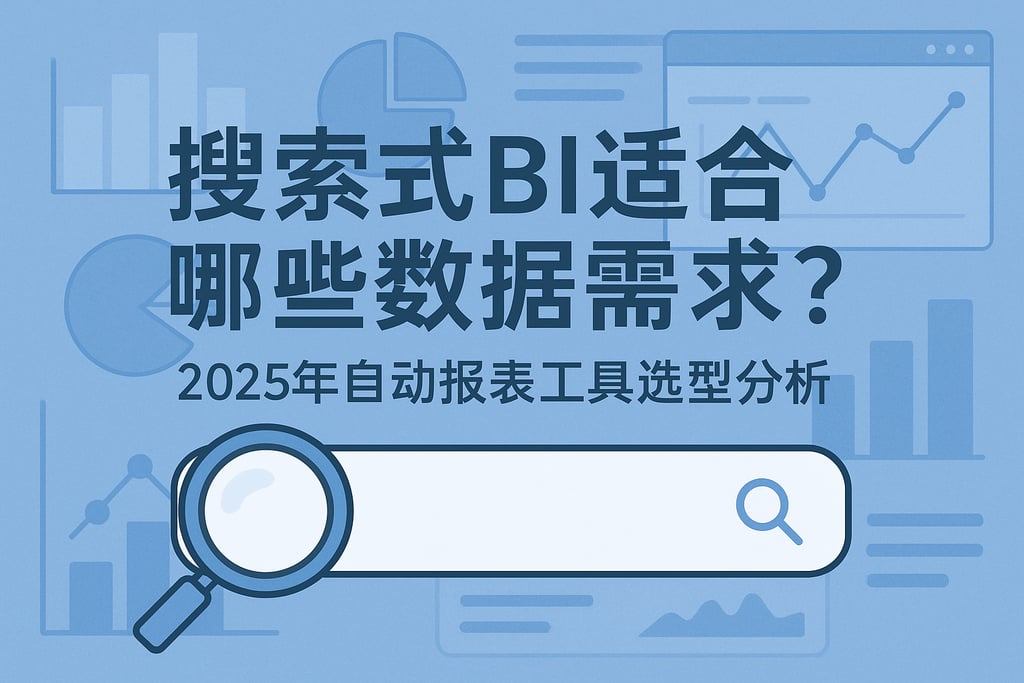 搜索式BI适合哪些数据需求？2025年自动报表工具选型分析
