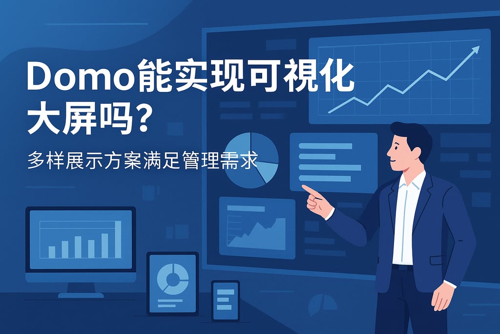 Domo能实现可视化大屏吗？多样展示方案满足管理需求