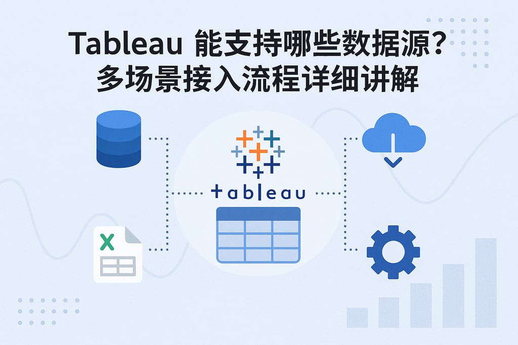 Tableau能支持哪些数据源？多场景接入流程详细讲解