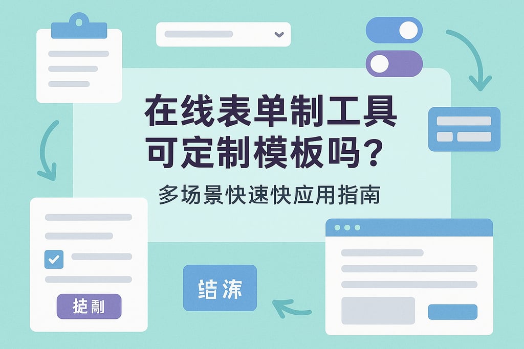 在线表单制作工具可定制模板吗？多场景快速应用指南