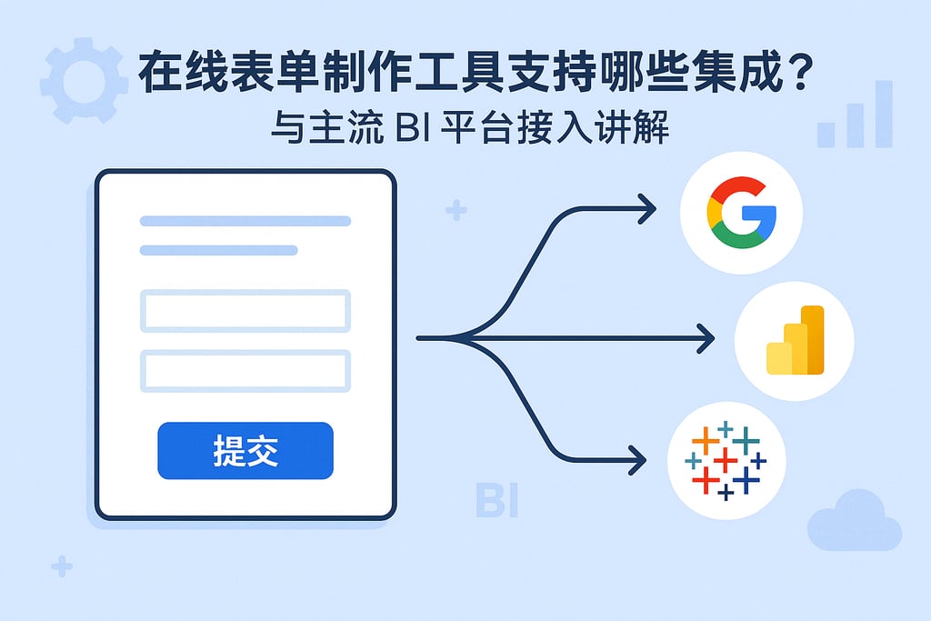 在线表单制作工具支持哪些集成？与主流BI平台接入讲解