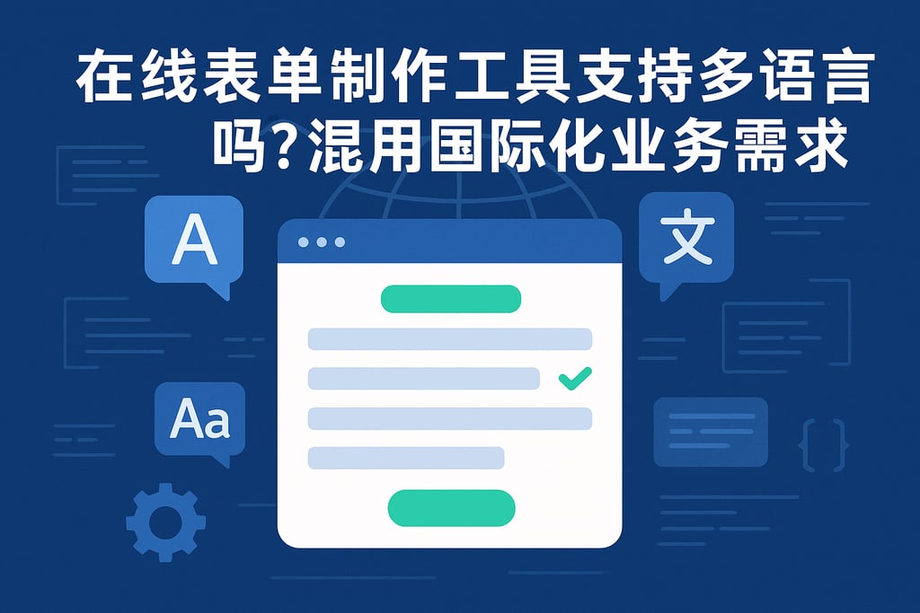 在线表单制作工具支持多语言吗？满足国际化业务需求