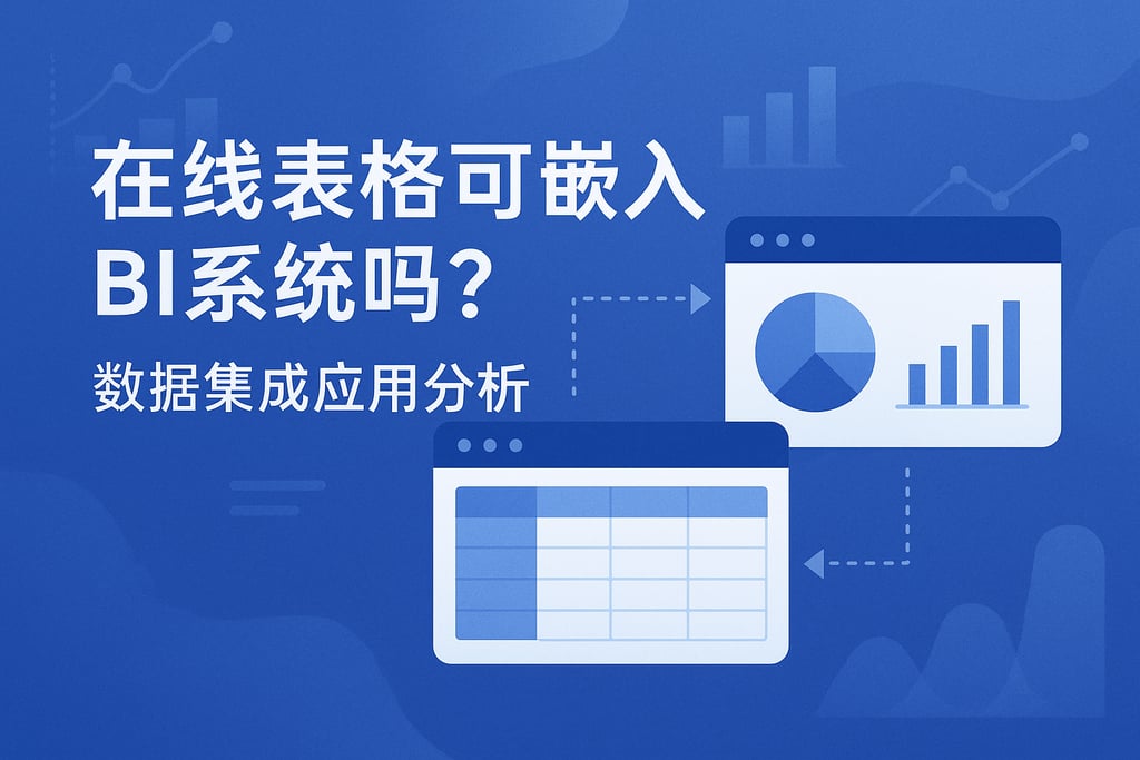 在线表格可嵌入BI系统吗？数据集成应用分析