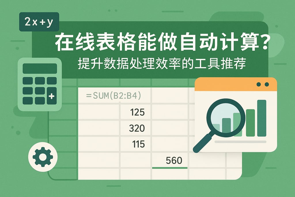 在线表格能做自动计算吗？提升数据处理效率的工具推荐