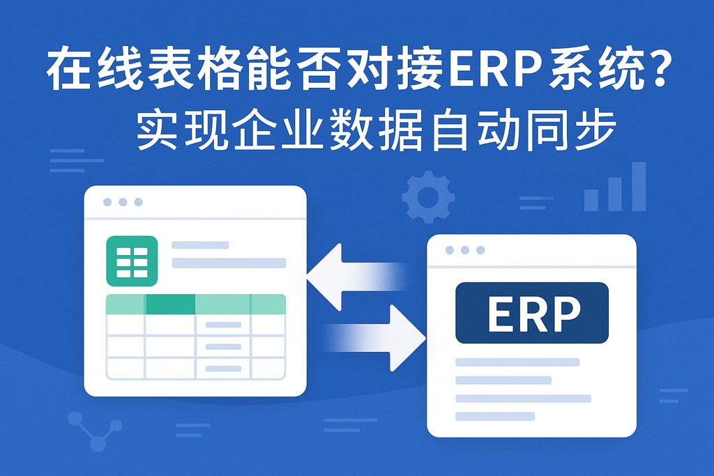 在线表格能否对接ERP系统？实现企业数据自动同步