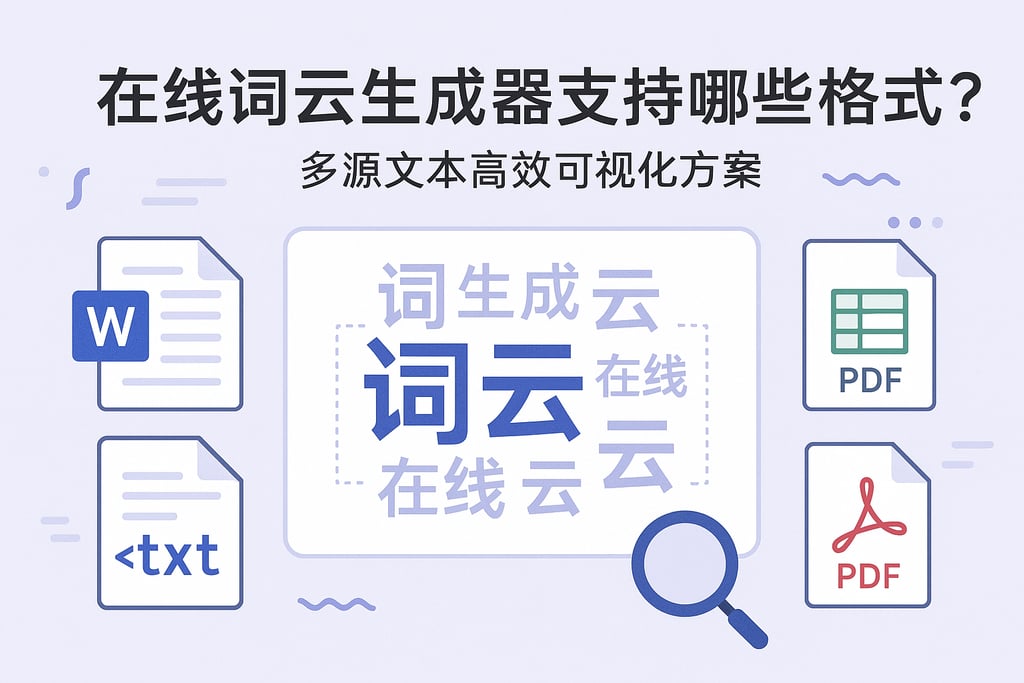 在线词云生成器支持哪些格式？多源文本高效可视化方案