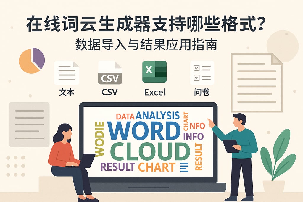 在线词云生成器支持哪些格式？数据导入与结果应用指南