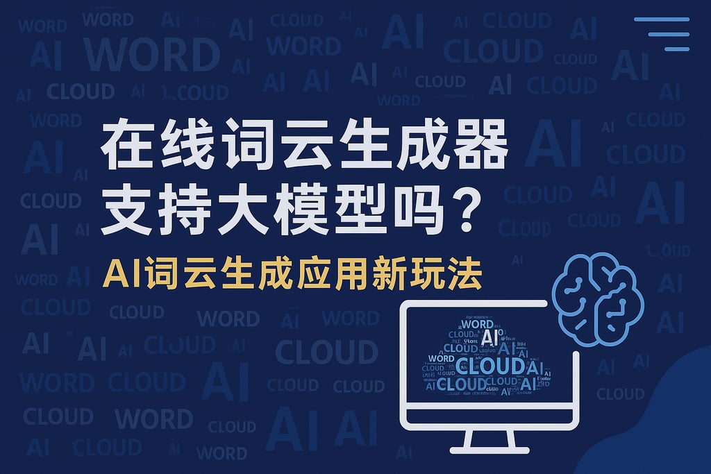 在线词云生成器支持大模型吗？AI词云生成应用新玩法