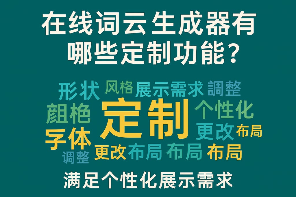 在线词云生成器有哪些定制功能？满足个性化展示需求