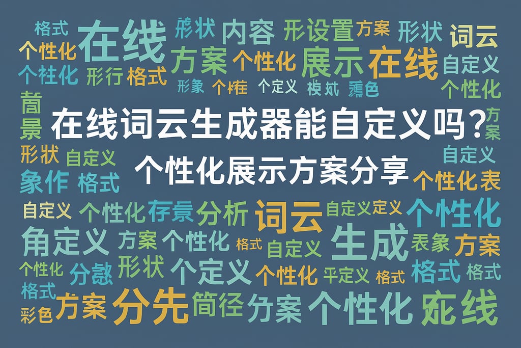 在线词云生成器能自定义吗？个性化展示方案分享