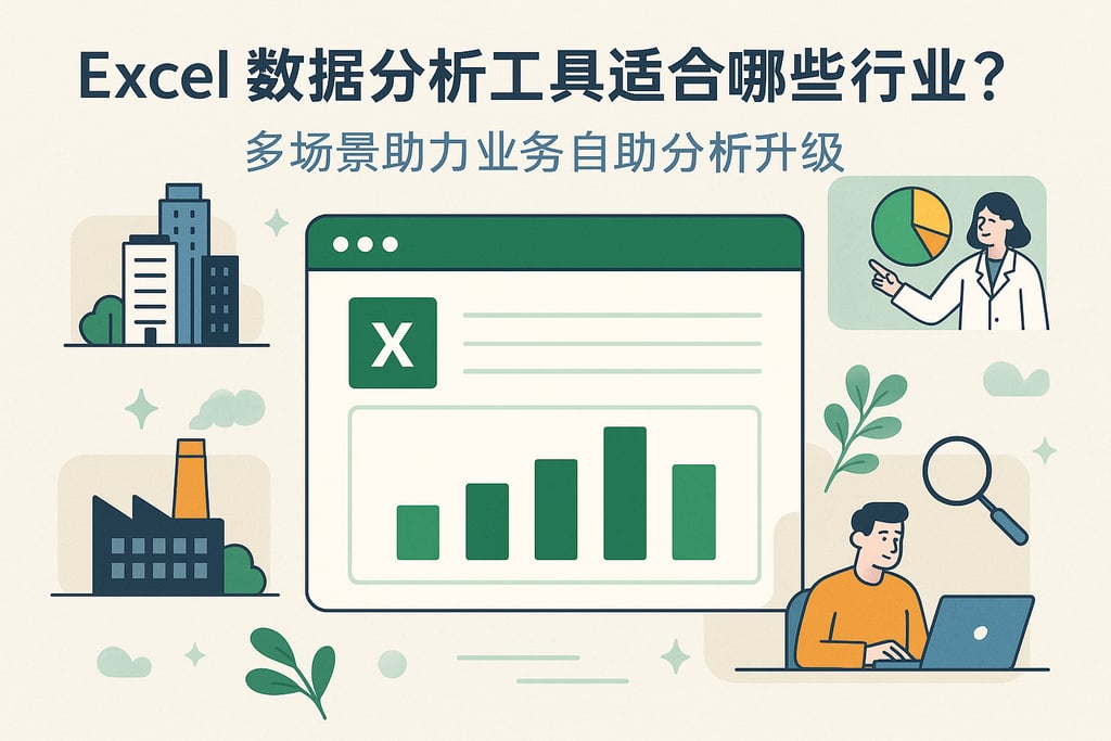 Excel数据分析工具适合哪些行业？多场景助力业务自助分析升级