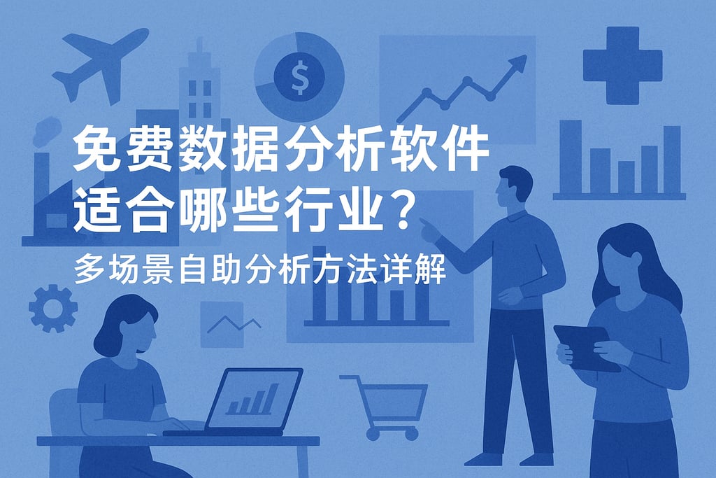 免费数据分析软件适合哪些行业？多场景自助分析方法详解