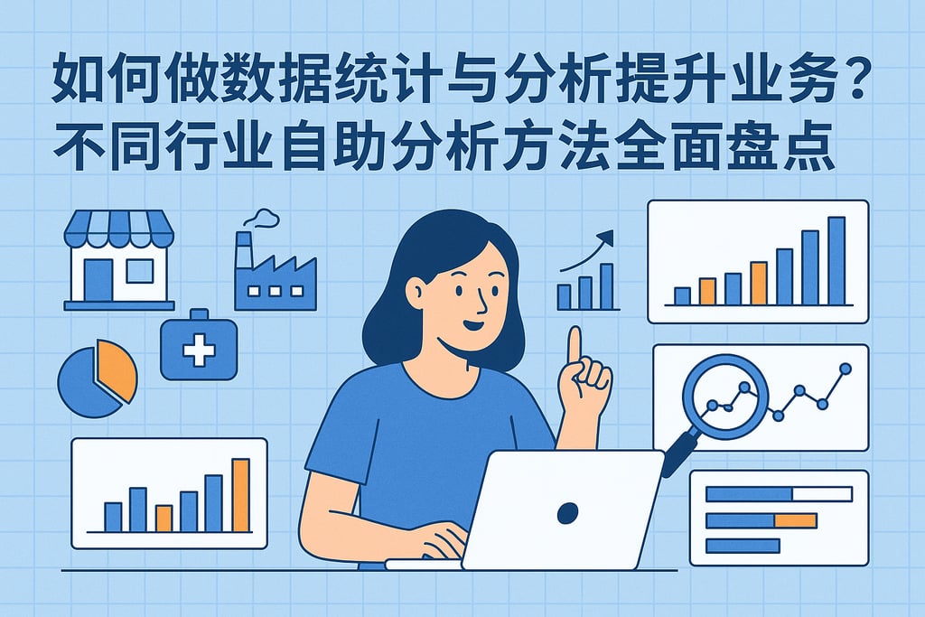 如何做数据统计与分析提升业务？不同行业自助分析方法全面盘点
