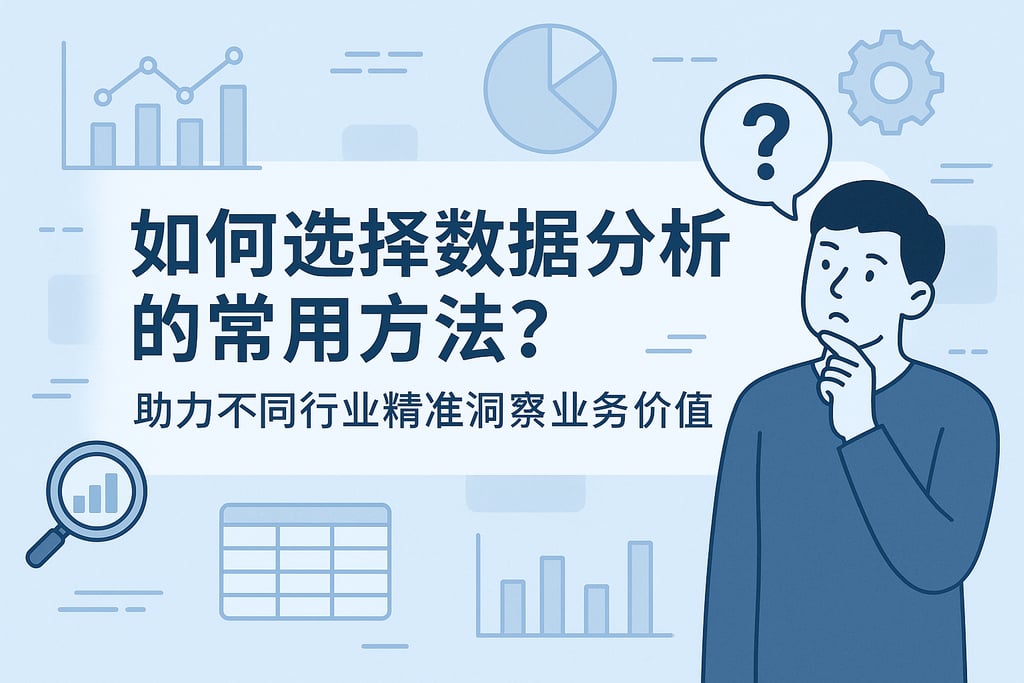 如何选择数据分析的常用方法？助力不同行业精准洞察业务价值