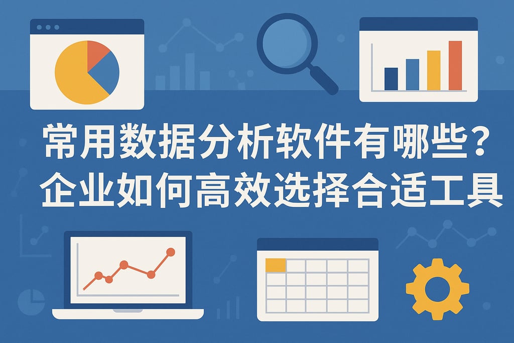 常用数据分析软件有哪些？企业如何高效选择合适工具