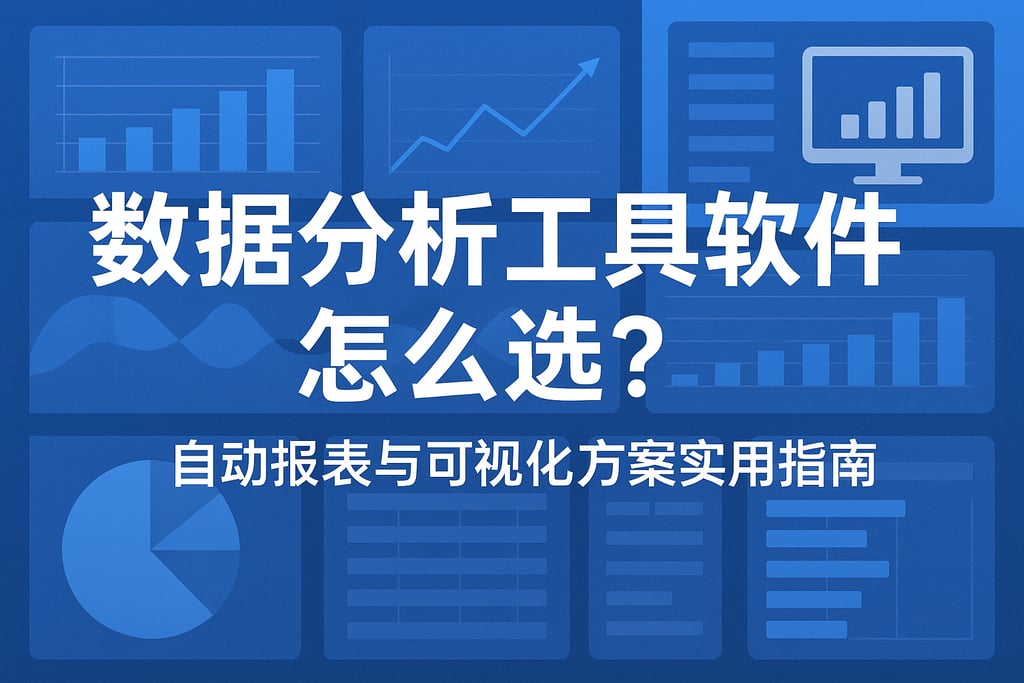 数据分析工具软件怎么选？自动报表与可视化方案实用指南