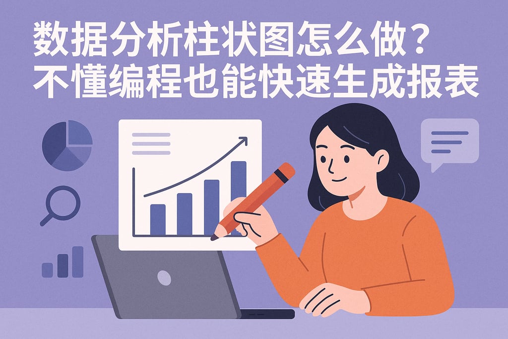 数据分析柱状图怎么做？不懂编程也能快速生成报表