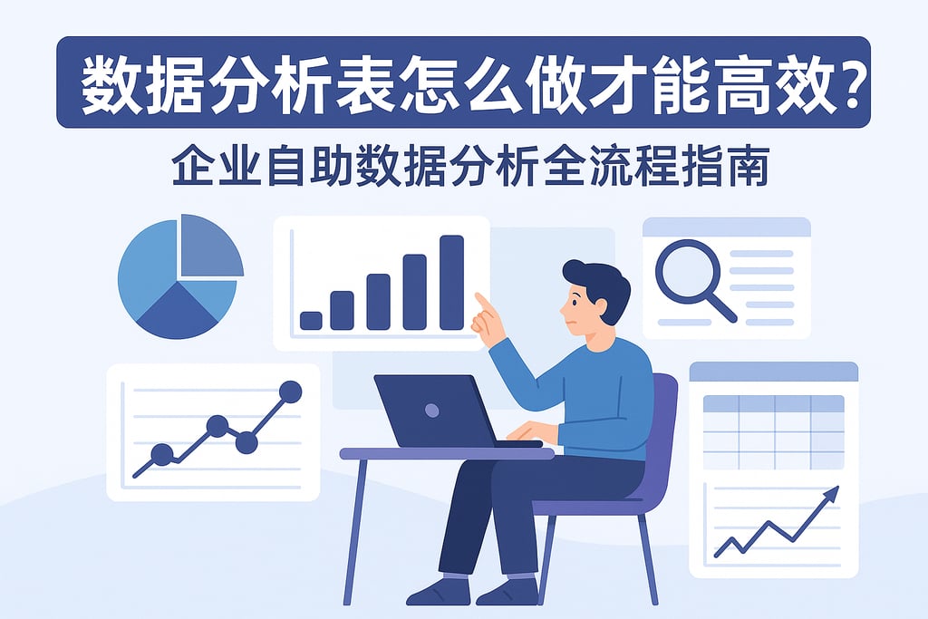 数据分析表怎么做才能高效？企业自助数据分析全流程指南