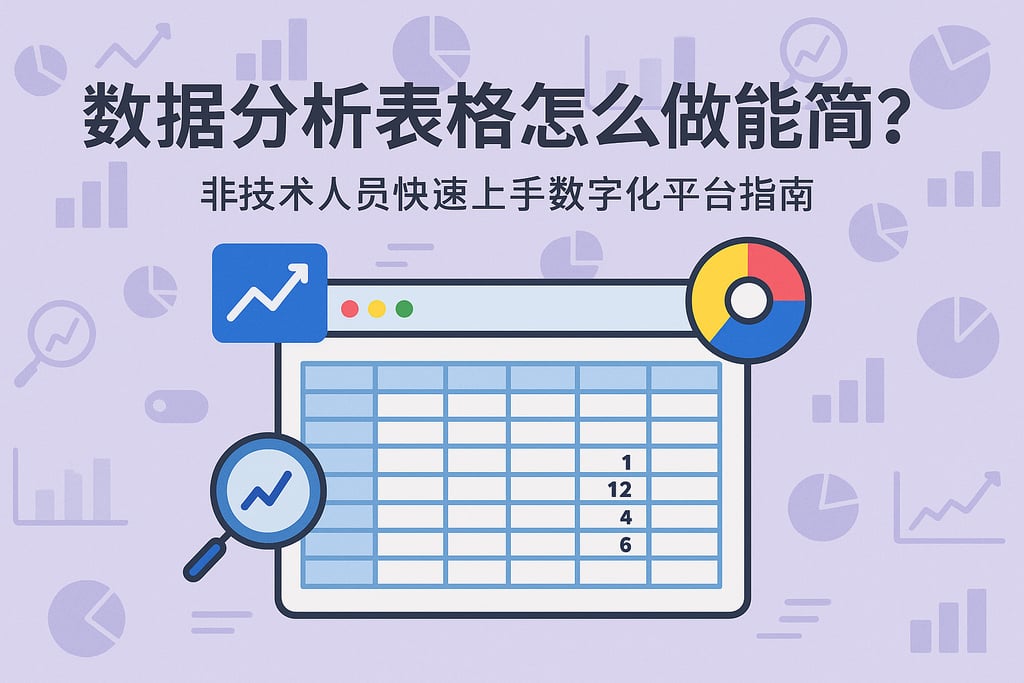 数据分析表格怎么做能简单？非技术人员快速上手数字化平台指南