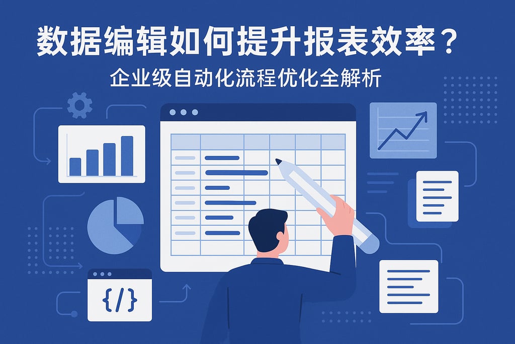 数据编辑如何提升报表效率？企业级自动化流程优化全解析