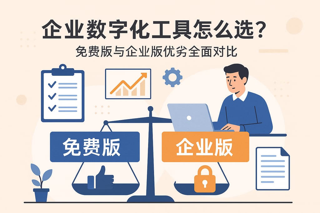 企业数字化工具怎么选？免费版与企业版优劣全面对比