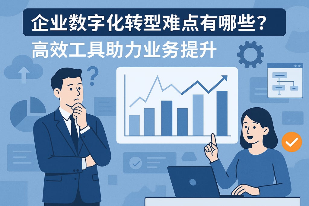 企业数字化转型难点有哪些？高效工具助力业务提升
