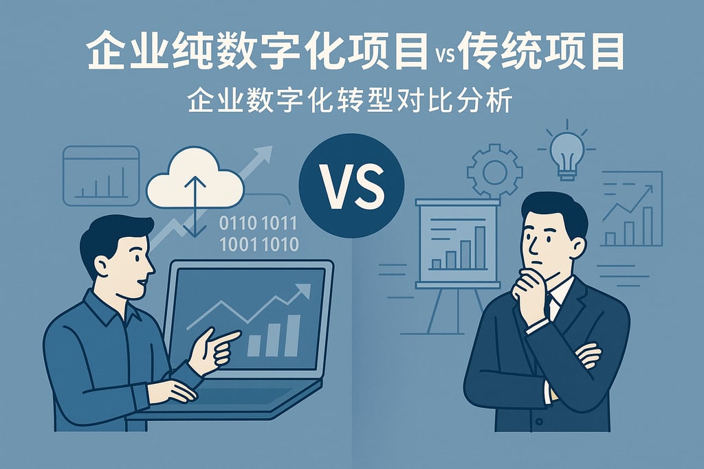 企业纯数字化项目vs传统项目哪个好？企业数字化转型对比分析