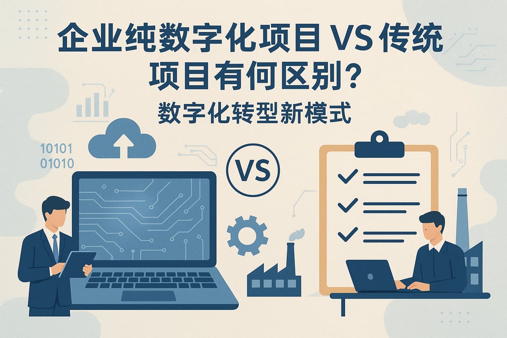 企业纯数字化项目vs传统项目有何区别？数字化转型新模式