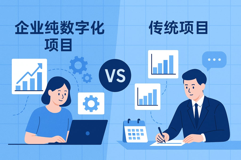 企业纯数字化项目vs传统项目？对比分析数字化优势
