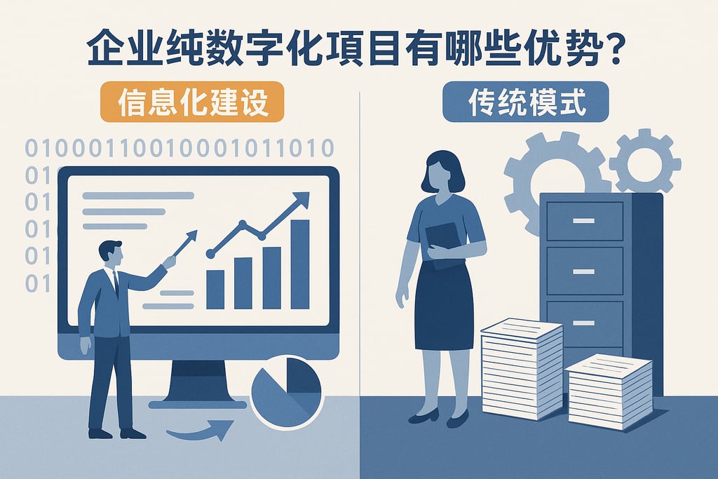 企业纯数字化项目有哪些优势？信息化建设与传统模式对比