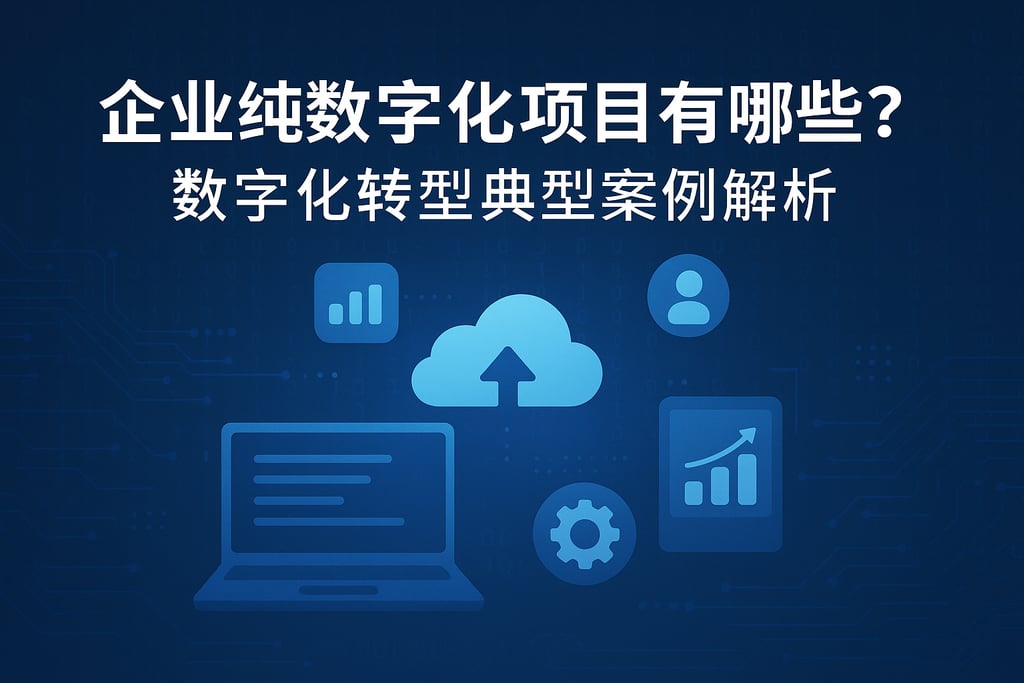 企业纯数字化项目有哪些？数字化转型典型案例解析