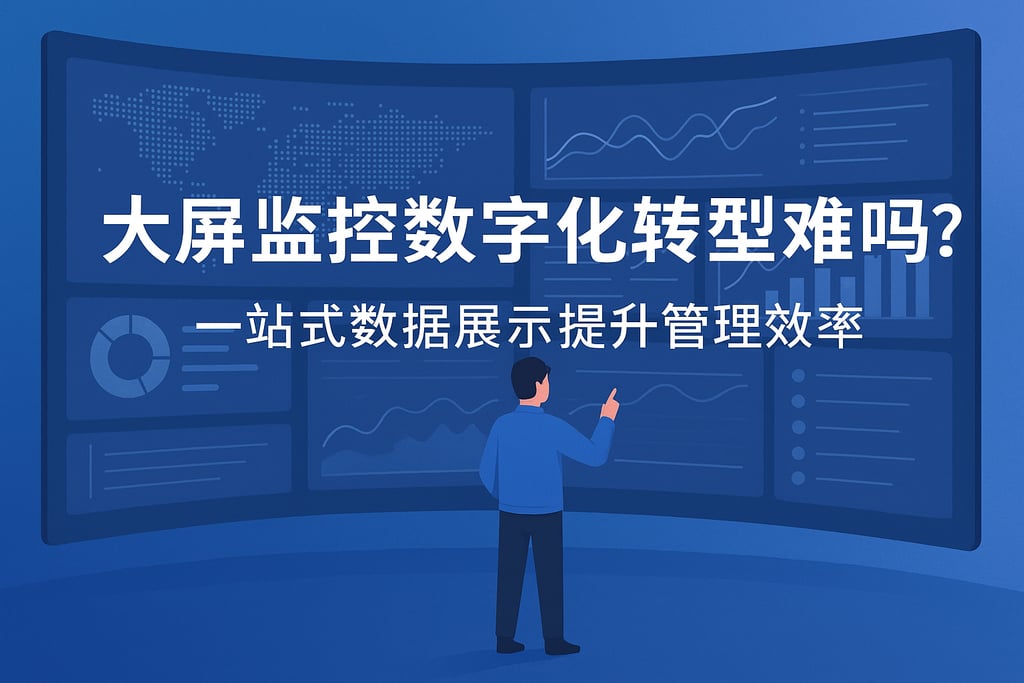 大屏监控数字化转型难吗？一站式数据展示提升管理效率