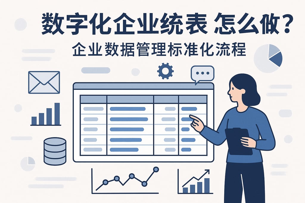 数字化企业统计表怎么做？企业数据管理标准化流程