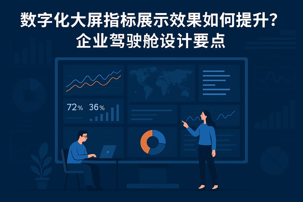 数字化大屏指标展示效果如何提升？企业驾驶舱设计要点