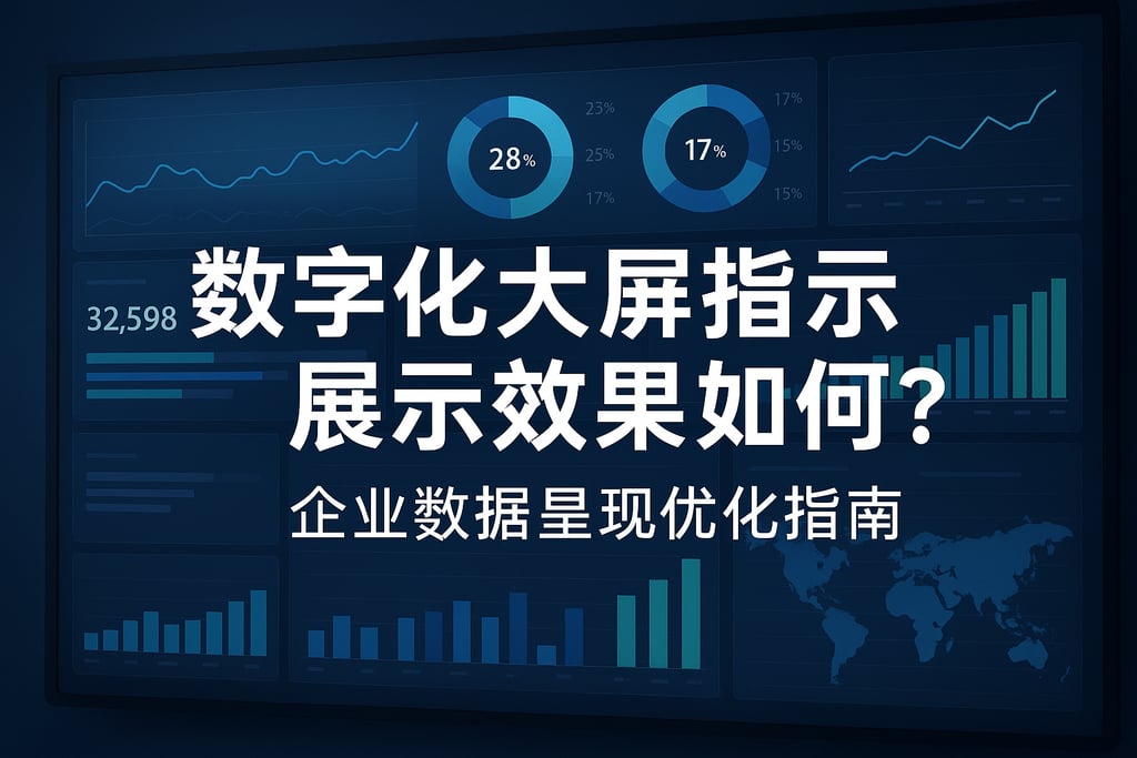 数字化大屏指标展示效果如何？企业数据呈现优化指南