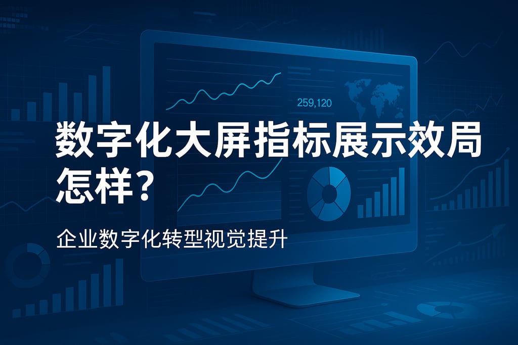 数字化大屏指标展示效果怎样？企业数字化转型视觉提升
