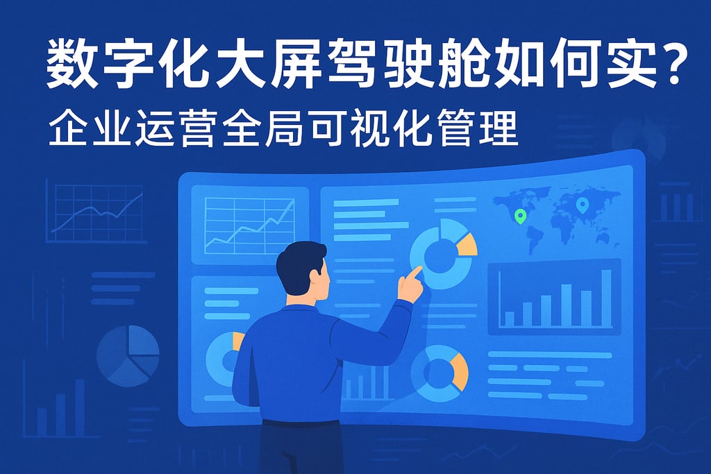 数字化大屏驾驶舱如何实现？企业运营全局可视化管理