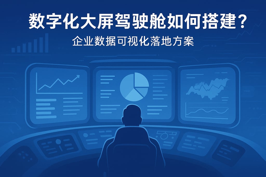 数字化大屏驾驶舱如何搭建？企业数据可视化落地方案