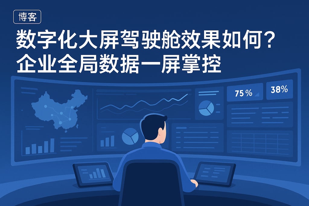 数字化大屏驾驶舱效果如何？企业全局数据一屏掌控