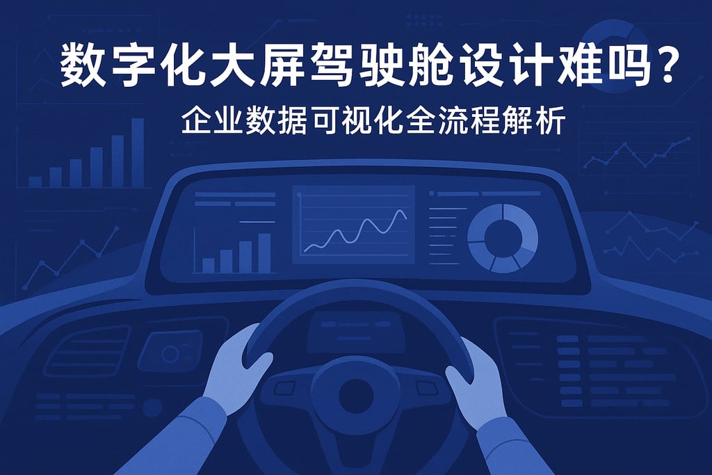 数字化大屏驾驶舱设计难吗？企业数据可视化全流程解析