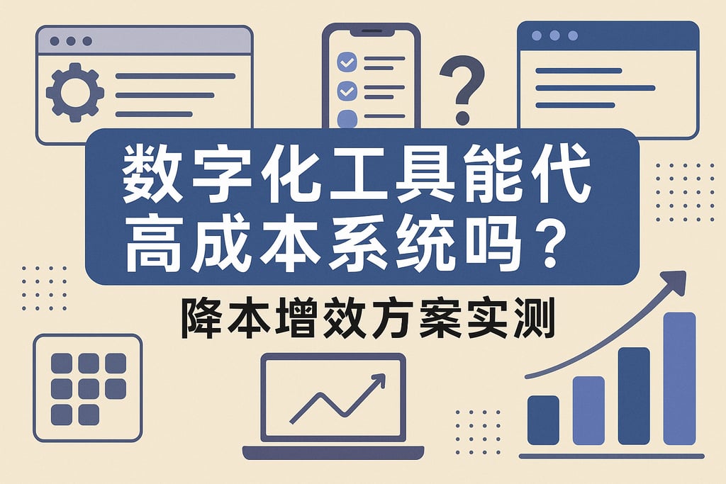 数字化工具能替代高成本系统吗？降本增效方案实测