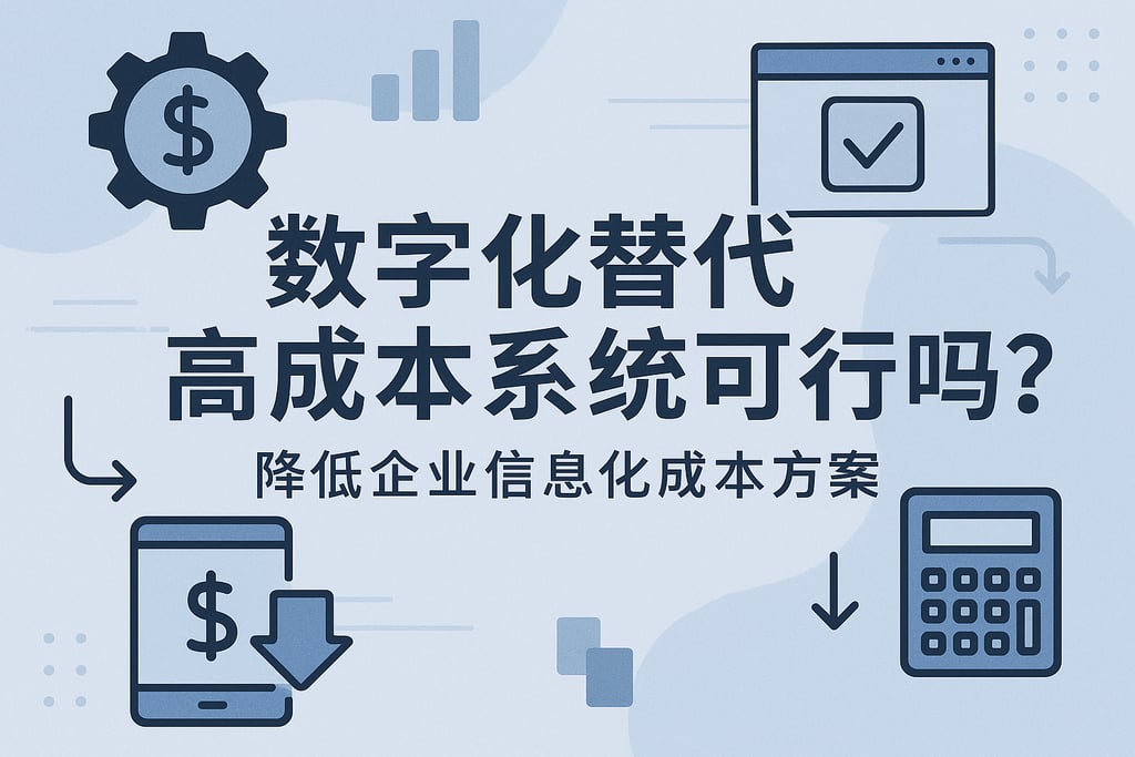 数字化替代高成本系统可行吗？降低企业信息化成本方案