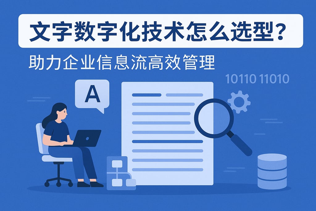 文字数字化技术怎么选型？助力企业信息流高效管理