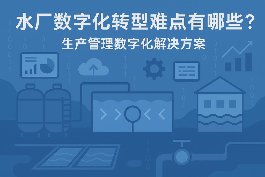 水厂数字化转型难点有哪些？生产管理数字化解决方案