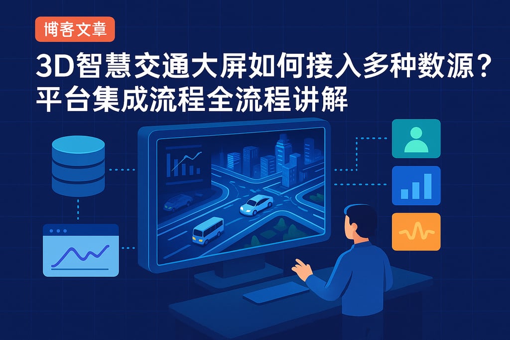 3D智慧交通大屏如何接入多种数据源？平台集成流程全流程讲解