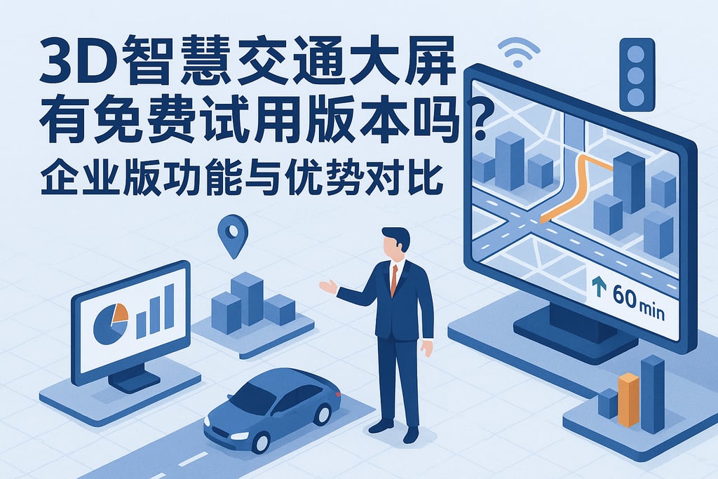 3D智慧交通大屏有免费试用版本吗？企业版功能与优势对比