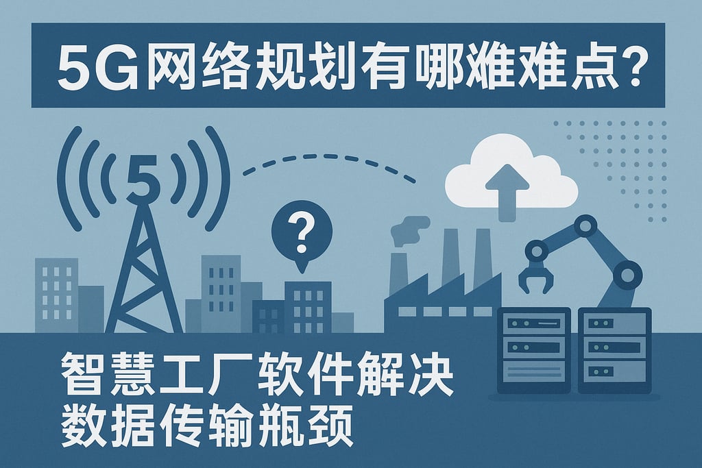 5G网络规划有哪些难点？智慧工厂软件解决数据传输瓶颈