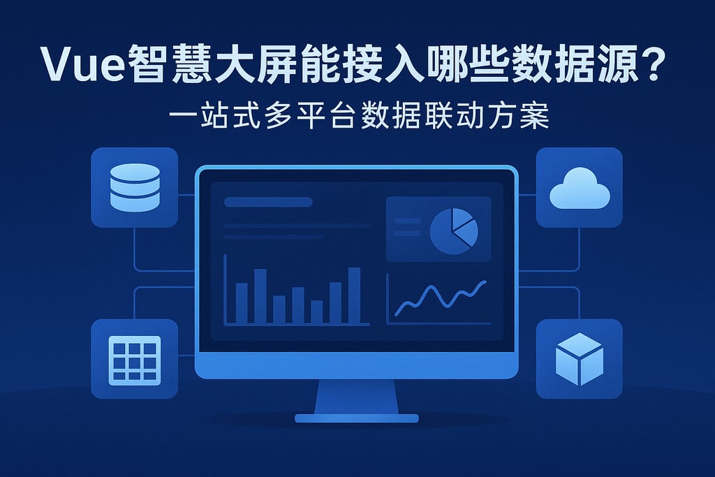 vue智慧大屏能接入哪些数据源？一站式多平台数据联动方案
