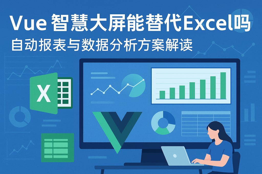 vue智慧大屏能替代Excel吗？自动报表与数据分析方案解读