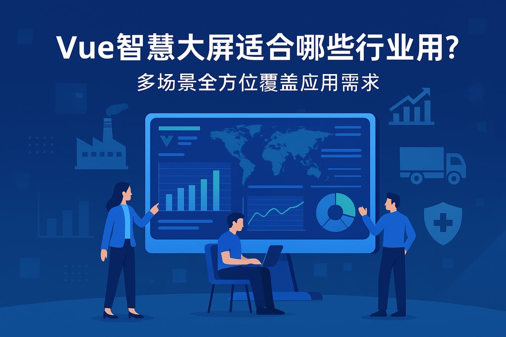 vue智慧大屏适合哪些行业应用？多场景全方位覆盖应用需求